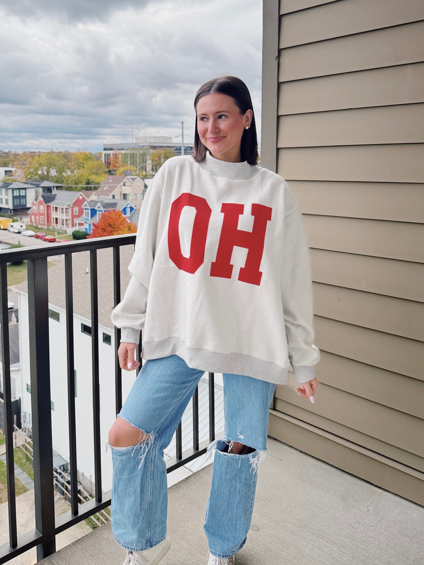 Ohio Reversible Mock Neck Sweatshirt