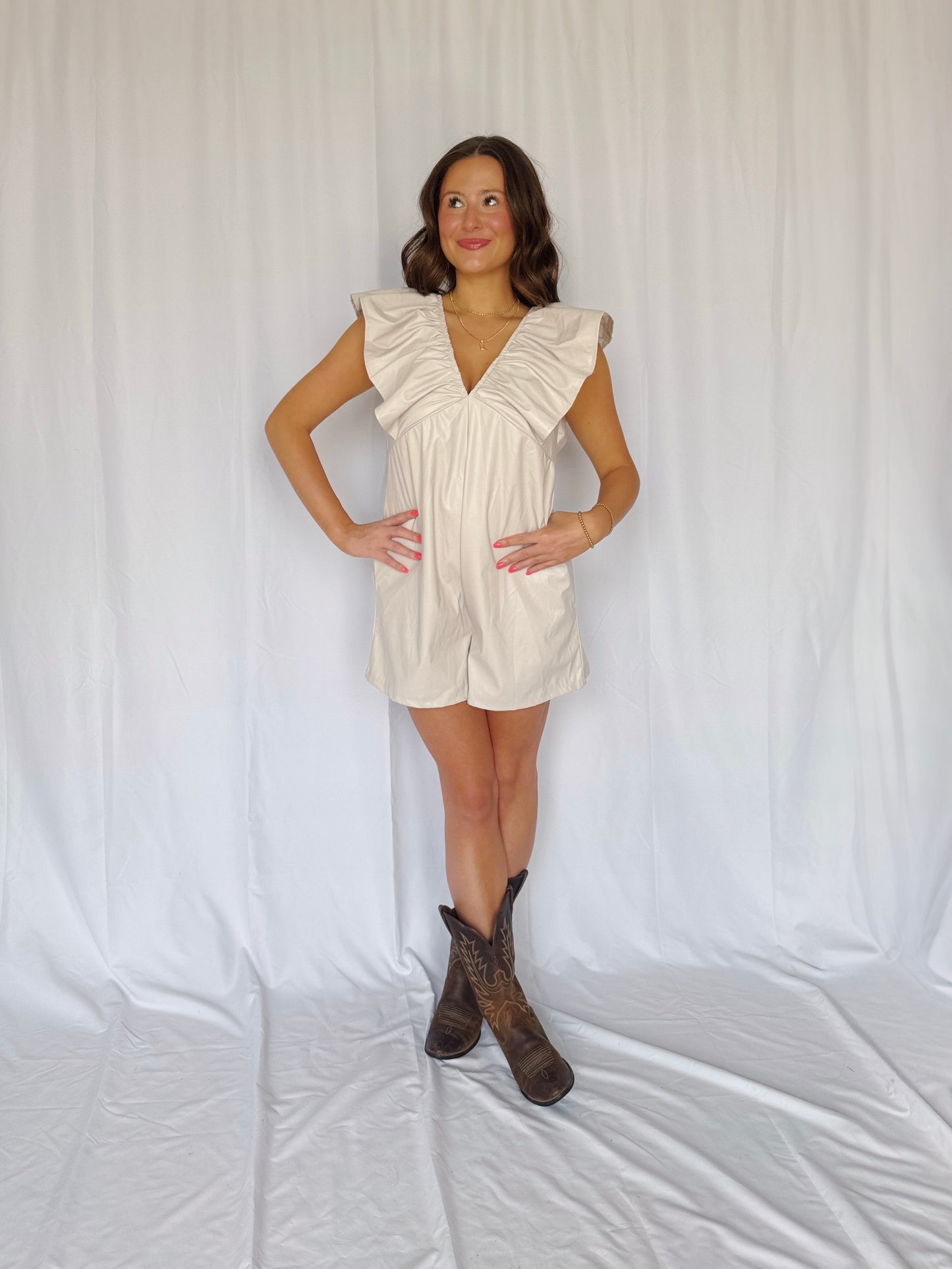 Play Date Leather Romper