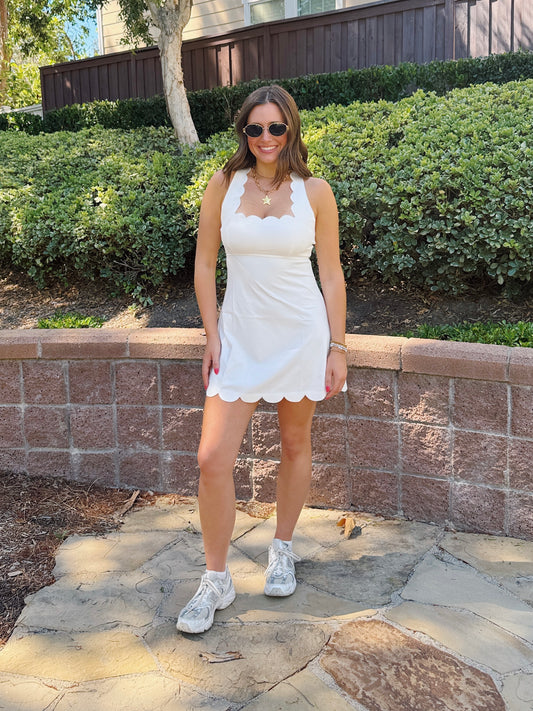 Flow State Scalloped Athletic Dress