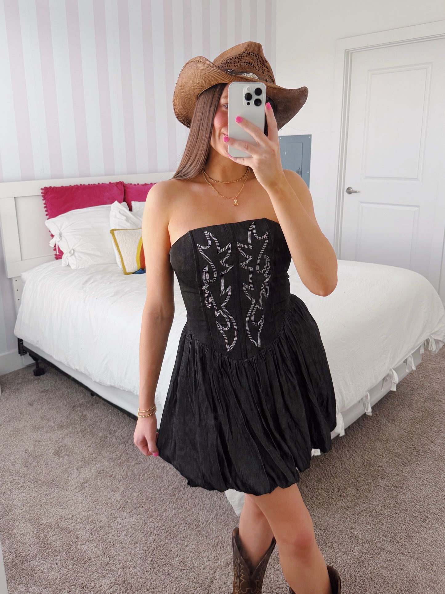 Hang Tight Honey Bubble Dress