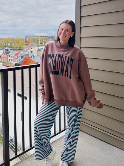 Nashville/Broadway Reversible Mock Neck Sweatshirt