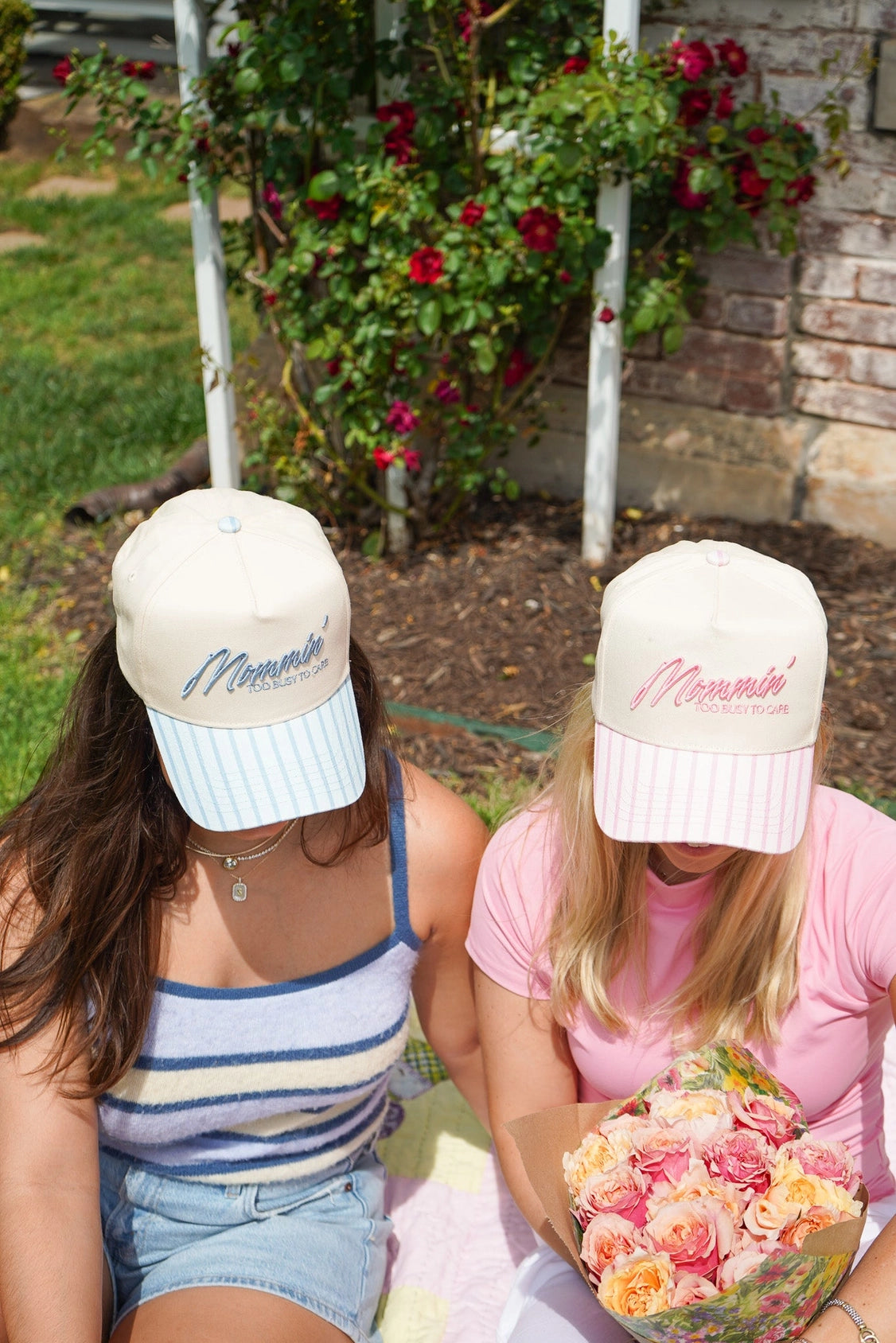 Girl Mom (Mommin') Striped Trucker Hat