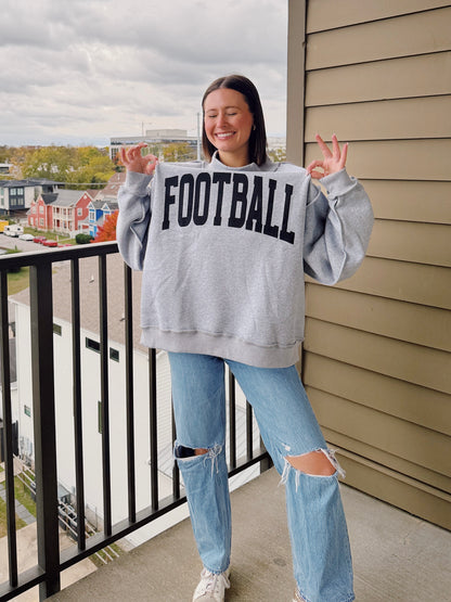 Football/Gameday Reversible Mock Neck Sweatshirt