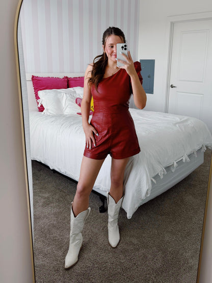 Spoiled Rotten Faux Leather Romper