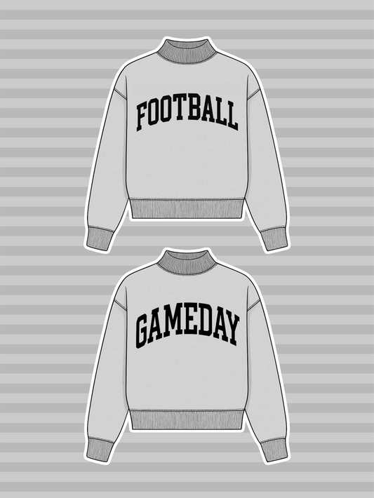 PREORDER: Football/Gameday Reversible Mock Neck Sweatshirt