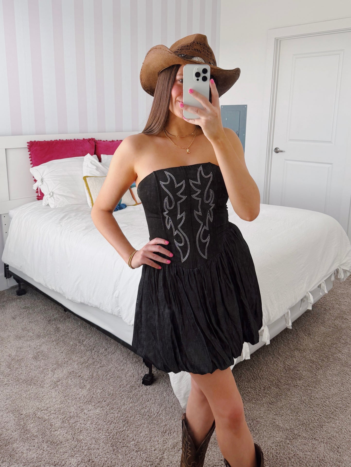 Hang Tight Honey Bubble Dress
