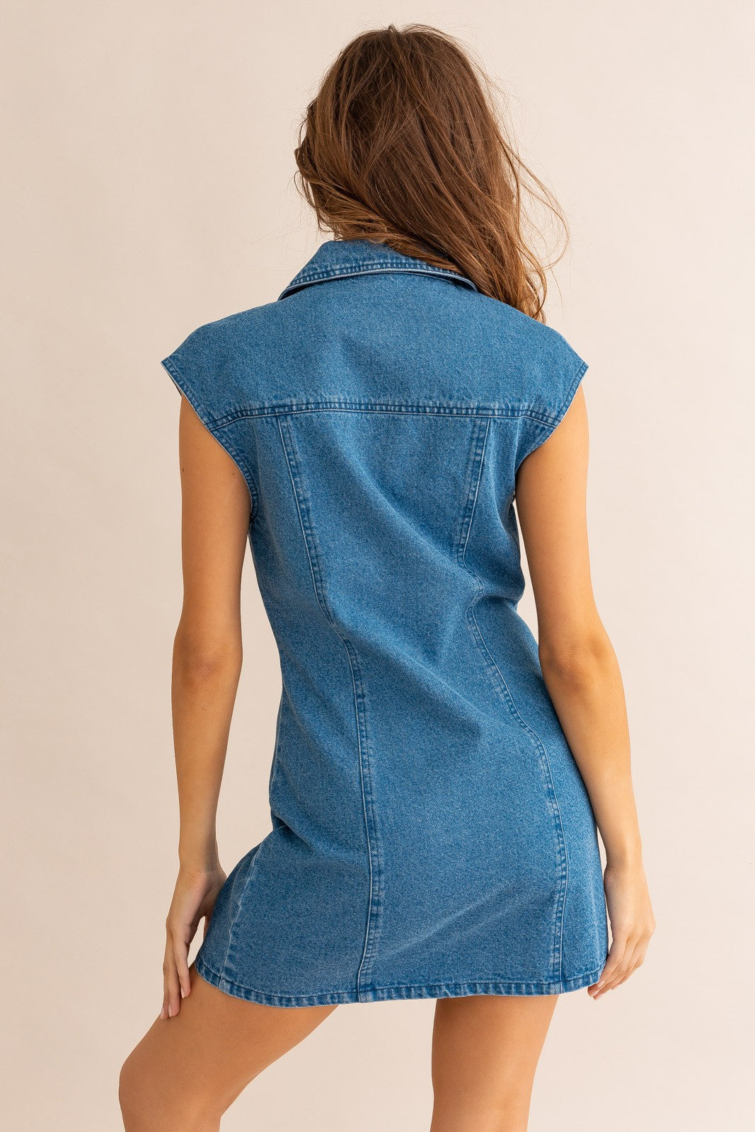 Oklahoma Smokeshow Denim Button Down Dress