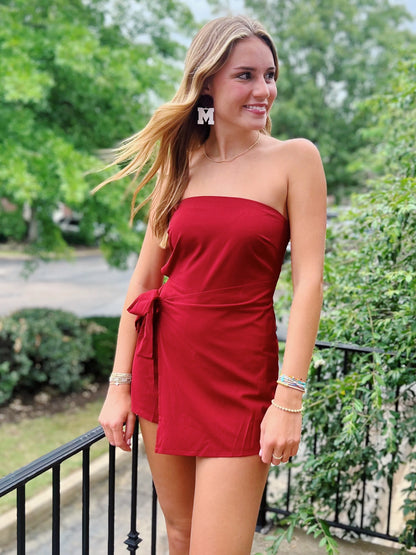 Wine Time Cutout Romper