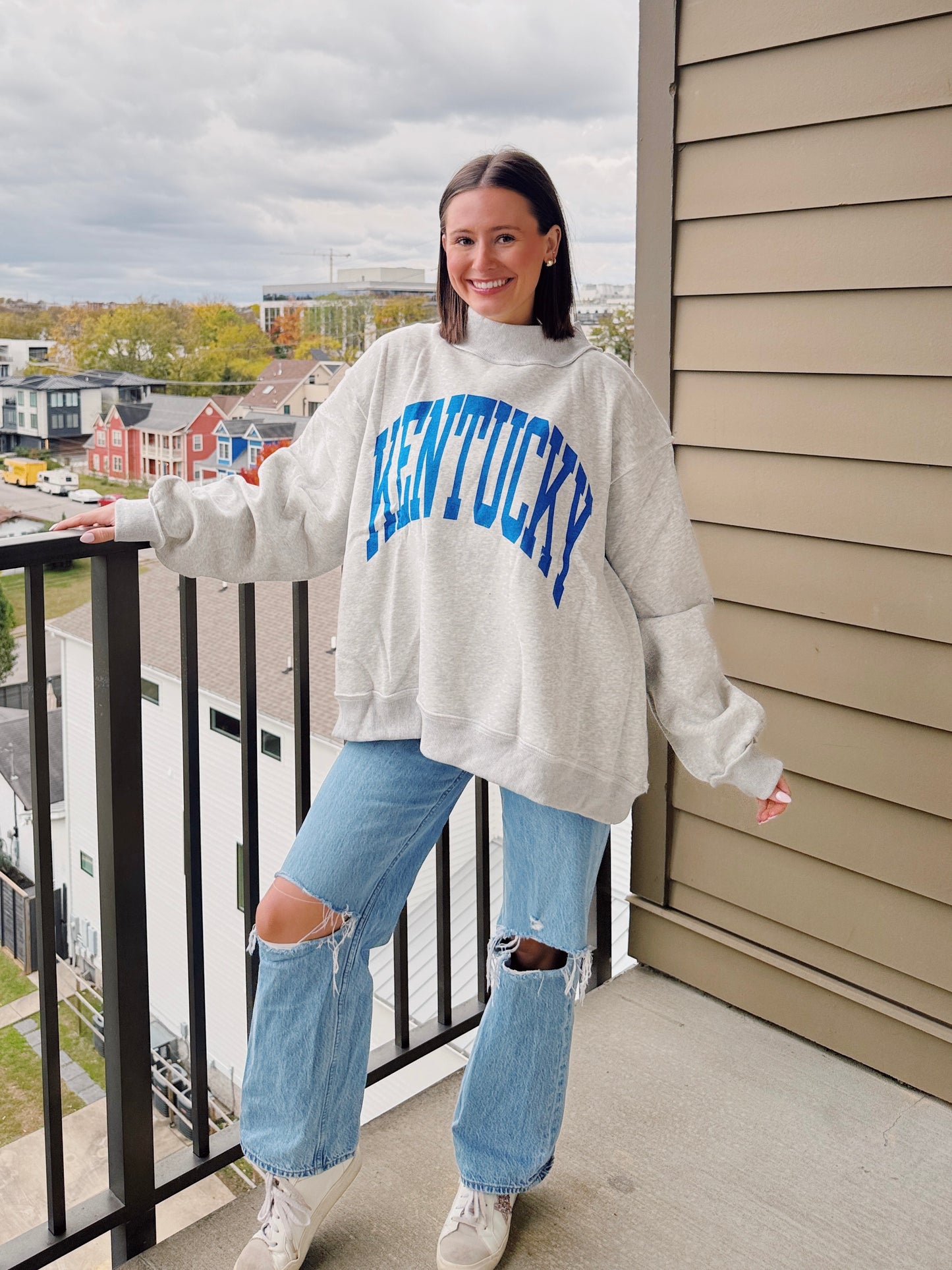 Kentucky Reversible Mock Neck Sweatshirt