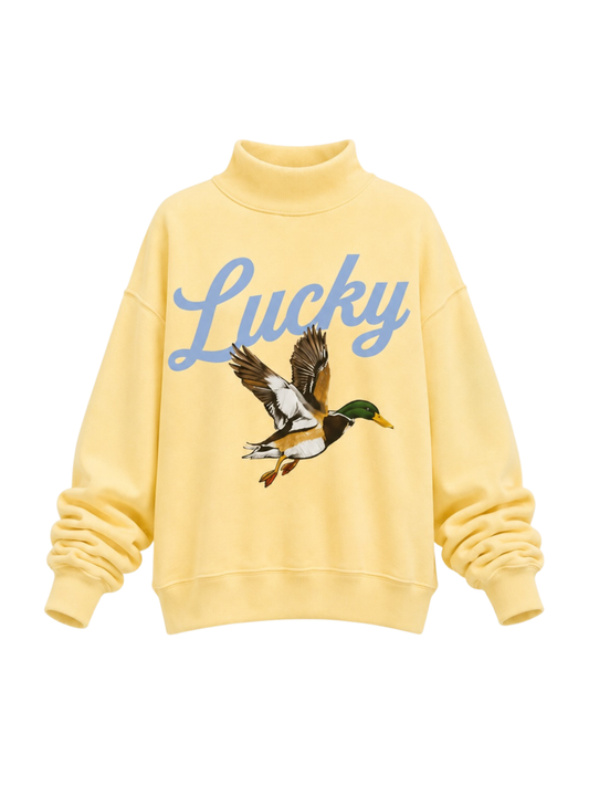 PREORDER: Lucky Duck/Mallard Reversible Mock Neck Sweatshirt (EARLY JANUARY)