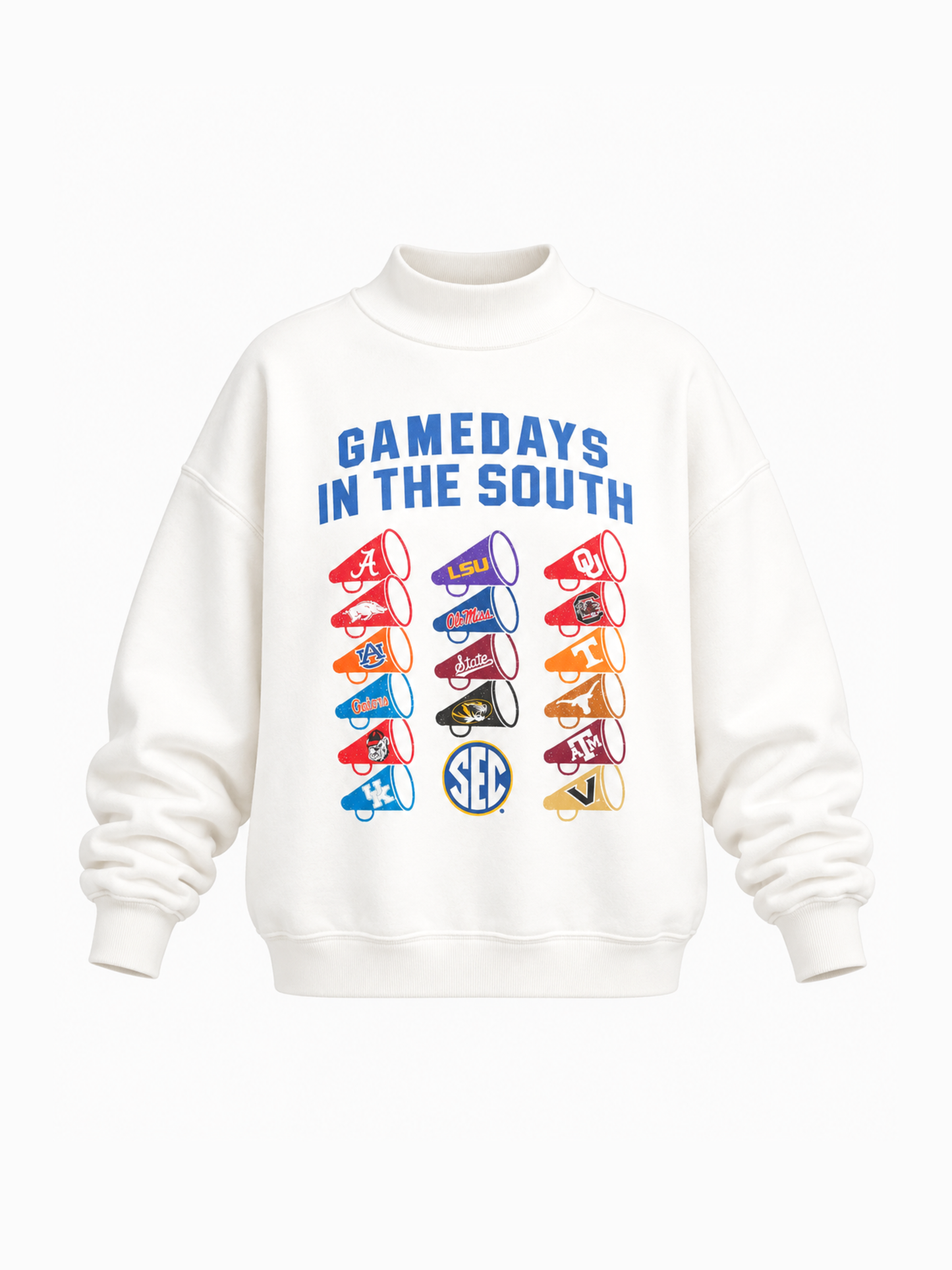 PREORDER: SEC Megaphone Mock Neck Sweatshirt (EARLY SEPTEMBER)