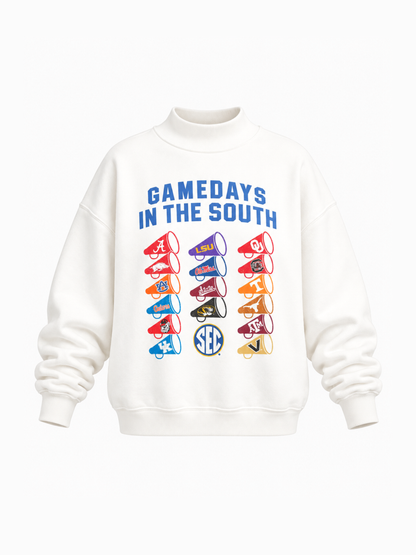 PREORDER: SEC Megaphone Mock Neck Sweatshirt (EARLY SEPTEMBER)