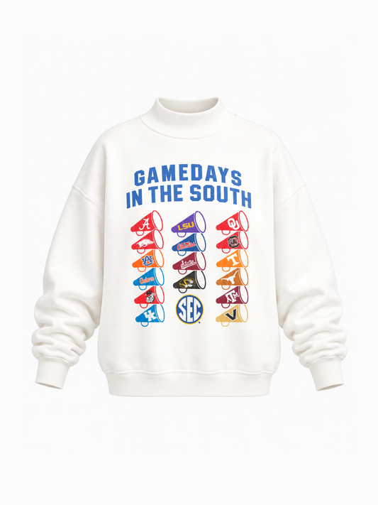 PREORDER: SEC Megaphone Mock Neck Sweatshirt (EARLY SEPTEMBER)