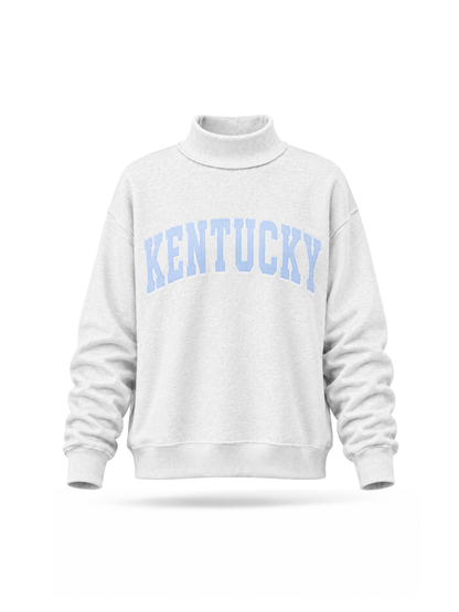 PREORDER: Pinstripe Embroidered Kentucky Mock Neck Sweatshirt (EARLY AUGUST)