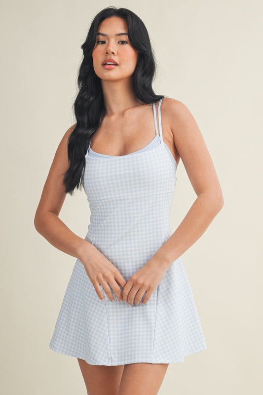 PREORDER: On The Move Gingham Layered Athletic Dress (LATE JUNE)