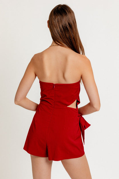 Wine Time Cutout Romper