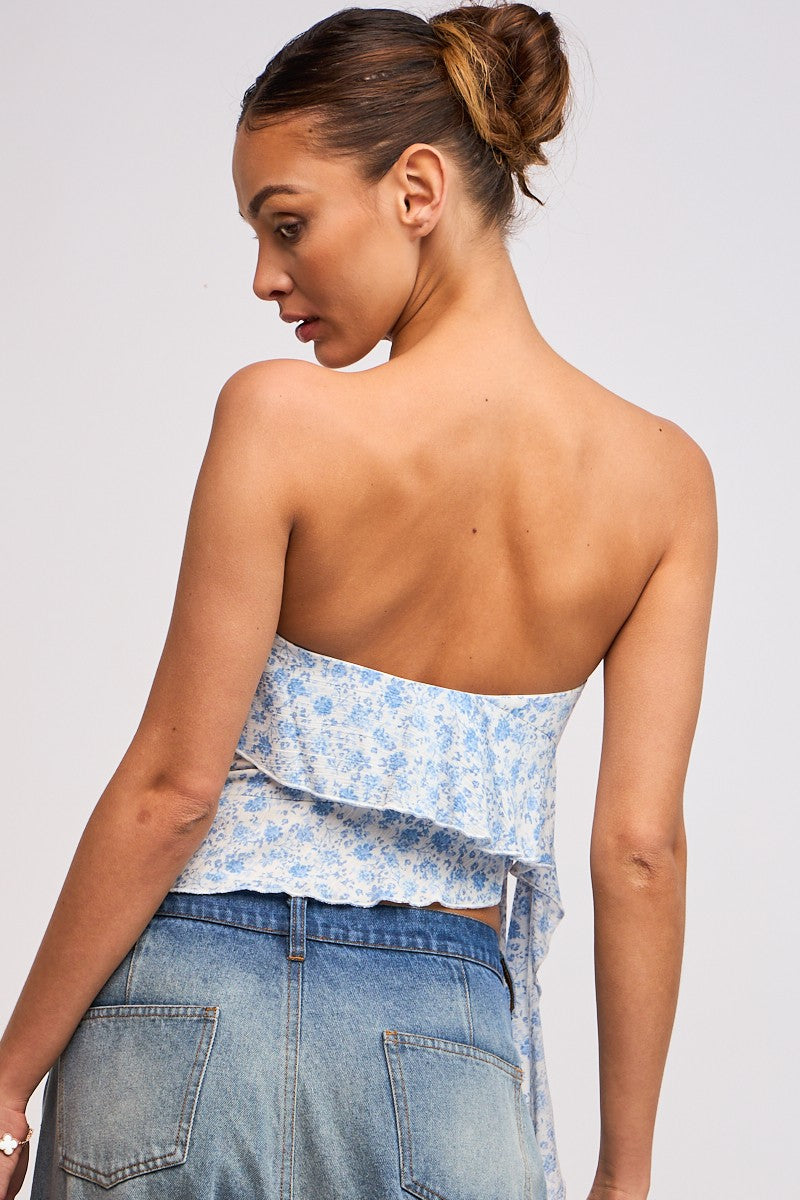 Ditsy Daisies Asymmetrical Top