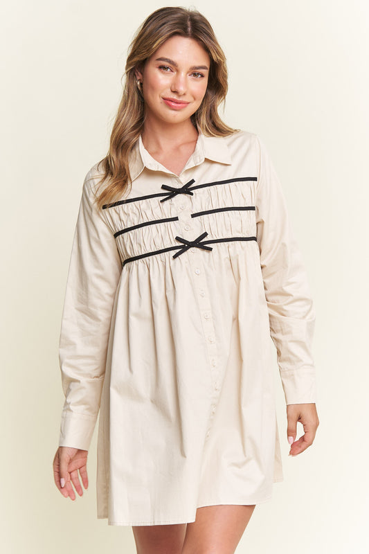 Darling Days Bow Button Down Dress