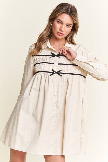 Darling Days Bow Button Down Dress