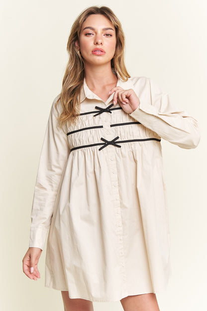 Darling Days Bow Button Down Dress