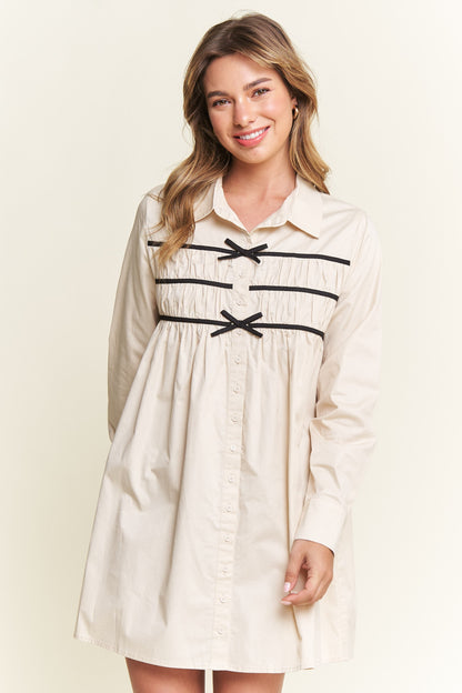 Darling Days Bow Button Down Dress