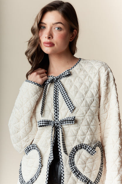 Love of My Life Quilted Heart Jacket