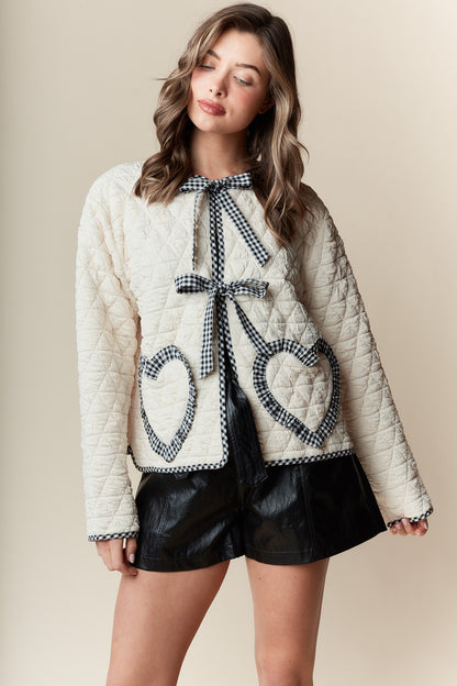 Love of My Life Quilted Heart Jacket