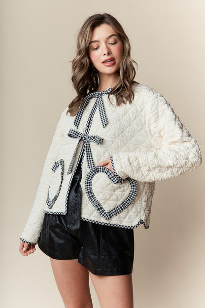 Love of My Life Quilted Heart Jacket
