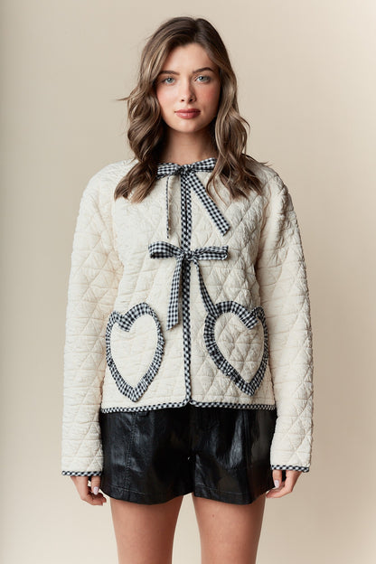 Love of My Life Quilted Heart Jacket