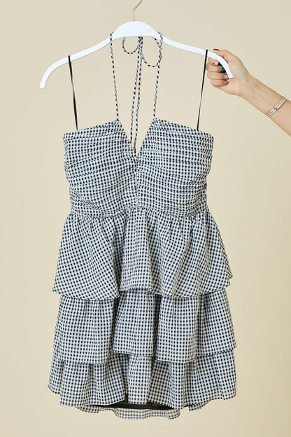 PREORDER: Giddy Up Gingham Ruffle Dress