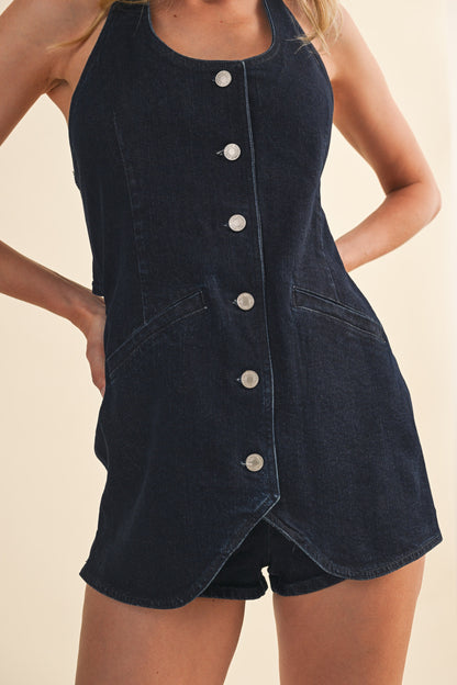 Red Dirt Road Denim Romper