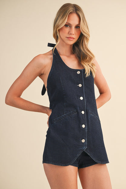 Red Dirt Road Denim Romper