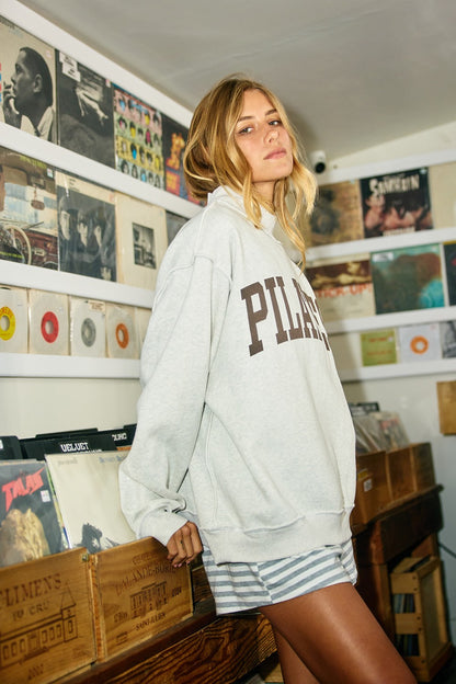 PREORDER: Pilates/Yoga Reversible Mock Neck Sweatshirt (EST. SHIP DATE: 2/13)