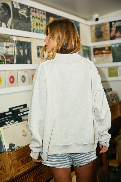 PREORDER: Pilates/Yoga Reversible Mock Neck Sweatshirt (EST. SHIP DATE: 2/13)