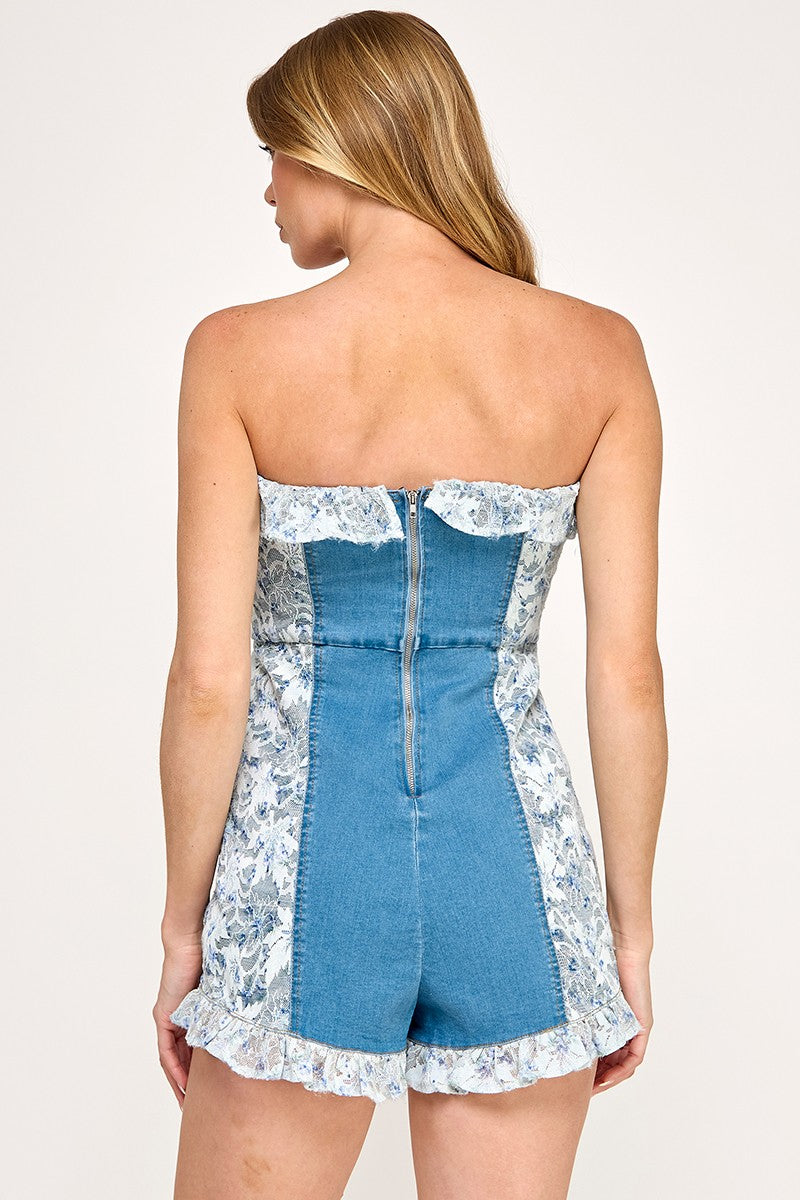 Head Over Boots Denim Romper