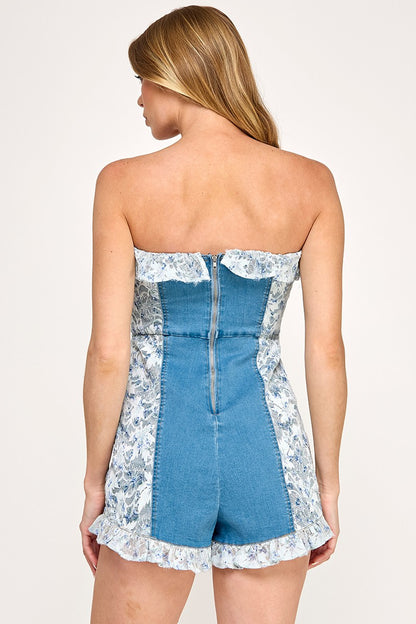 Head Over Boots Denim Romper