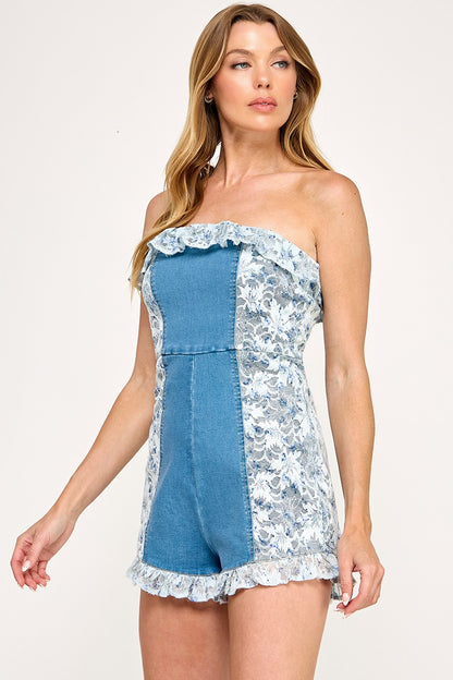 Head Over Boots Denim Romper
