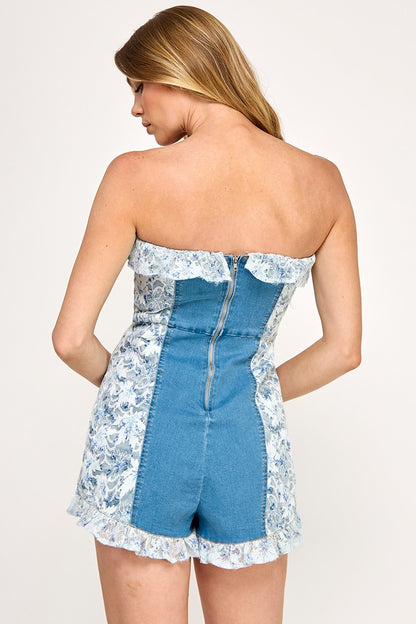 Head Over Boots Denim Romper