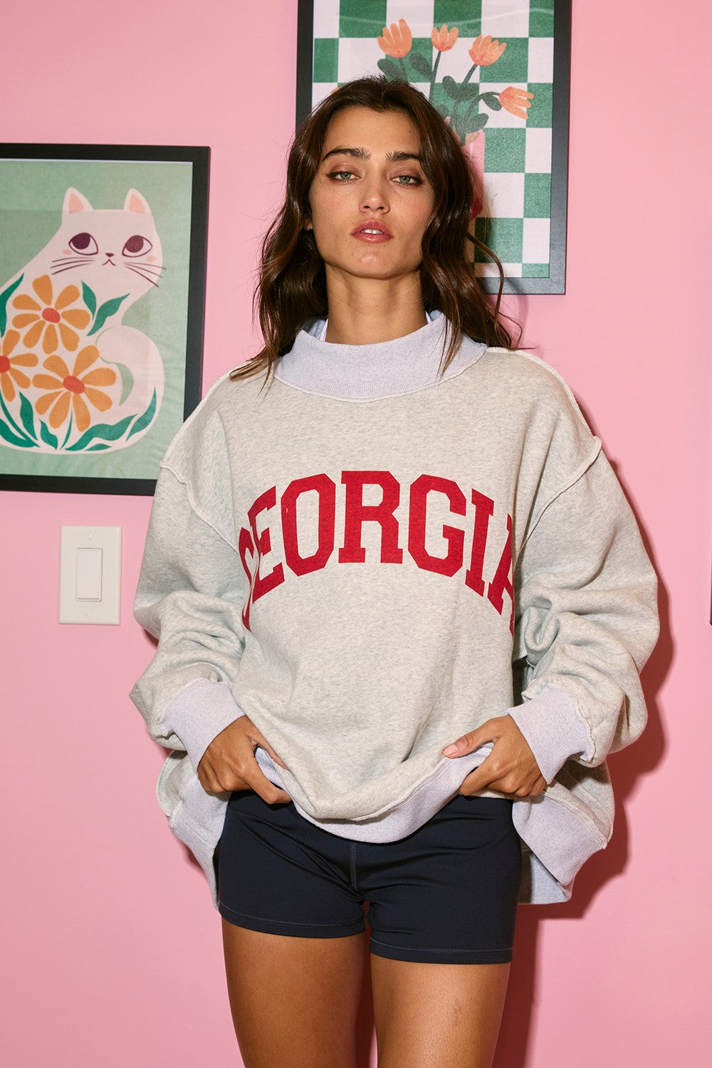 PREORDER: Georgia Reversible Mock Neck Sweatshirt (EST. SHIP DATE 3/2)