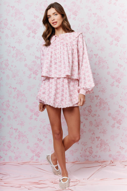 Secret Garden Floral Top & Skort Set