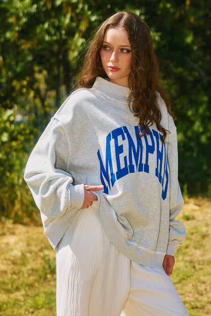 Memphis Reversible Mock Neck Sweatshirt