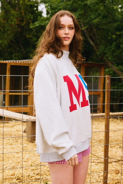 Ole Miss Reversible Mock Neck Sweatshirt