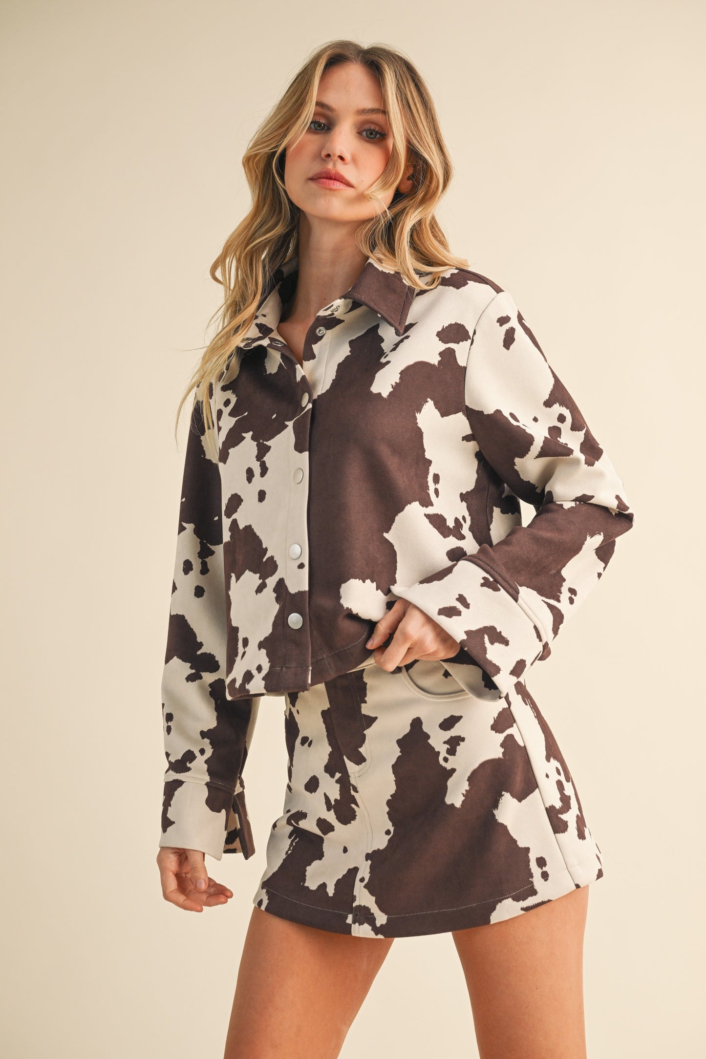 Heads Carolina Cow Top & Skirt Set