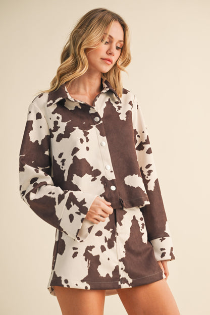 Heads Carolina Cow Top & Skirt Set