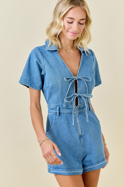 Hoedown Throwdown Denim Romper