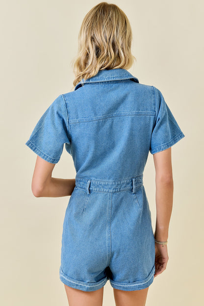 Hoedown Throwdown Denim Romper