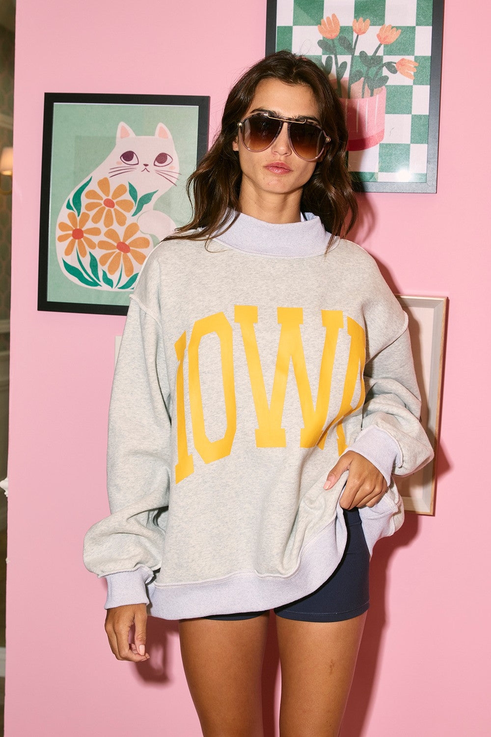PREORDER: Iowa Reversible Mock Neck Sweatshirt