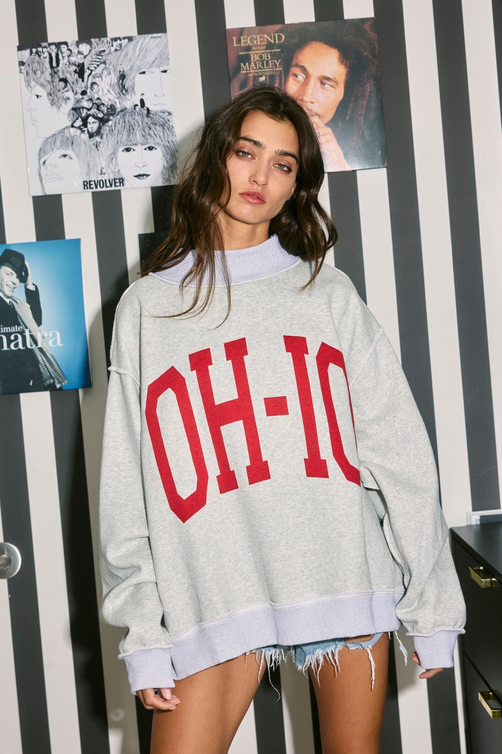 PREORDER: Ohio Reversible Mock Neck Sweatshirt