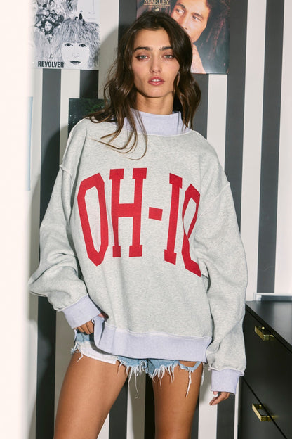 PREORDER: Ohio Reversible Mock Neck Sweatshirt