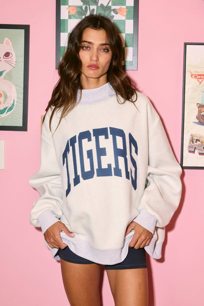PREORDER: Auburn Reversible Mock Neck Sweatshirt